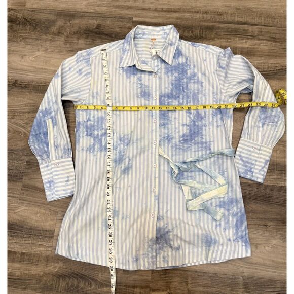 Free People Revolve Nola Shirt Dress in Cornflower Blue Tie Dye Size S NWT - Picture 7 of 7